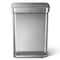 Simplehuman 55 L Rectangular Step-On Can, Brushed, Stainless Steel, 18.5 in CW2023 - alternate 1